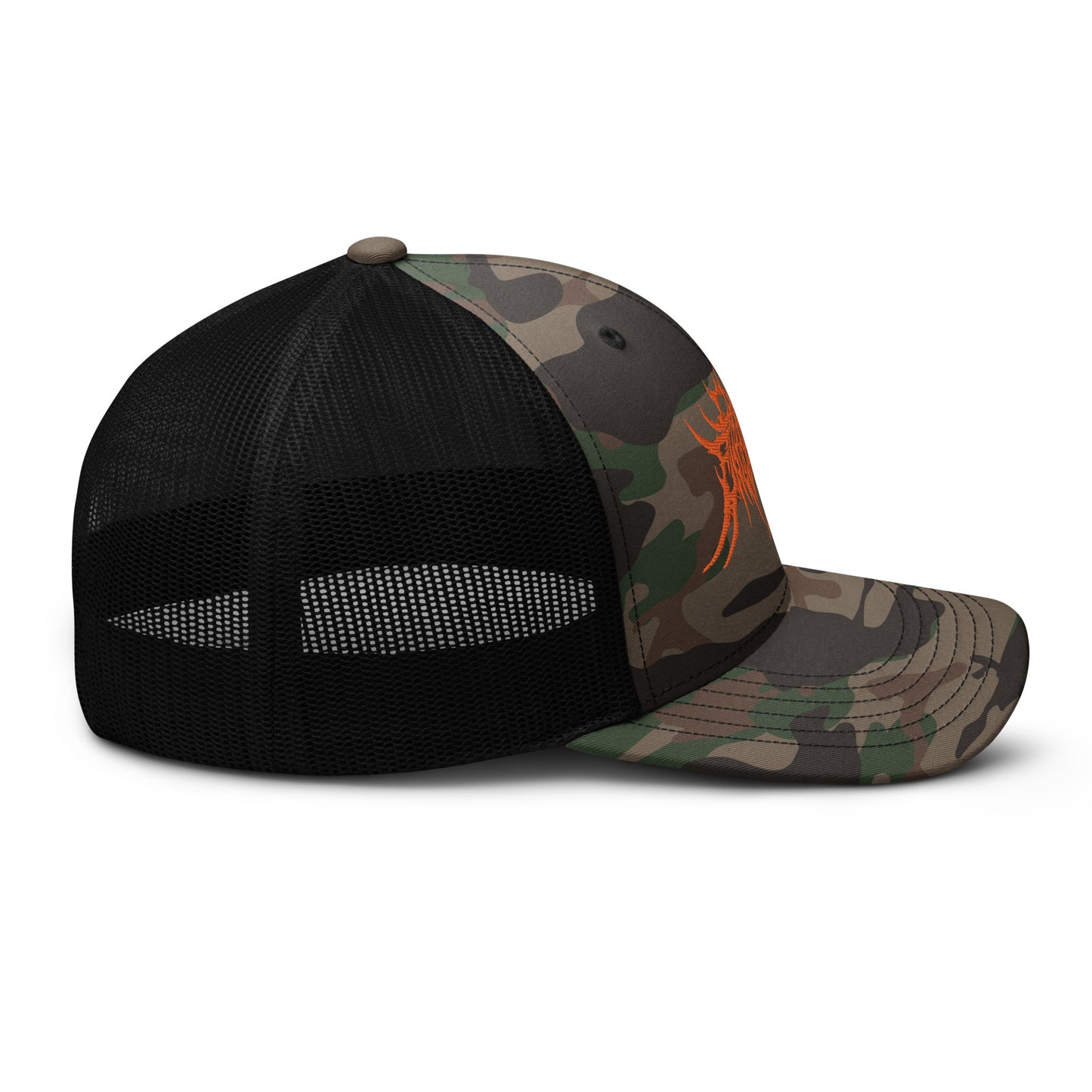 Camo-logo trucker hat